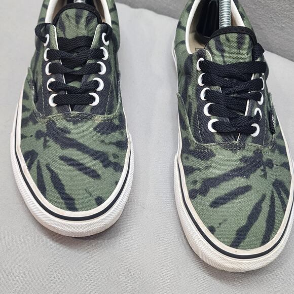 Vans OTW Green‎ & Black Tie Dye Swirl Skater Shoes Men Sz 7 Women Sz 8.5 - Picture 2 of 8